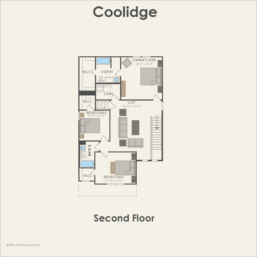 Second Floor 4 br / 3 ba