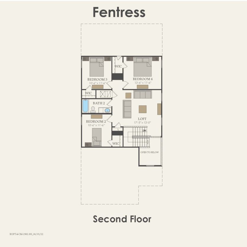 Second Floor 4 br / 2.5 ba