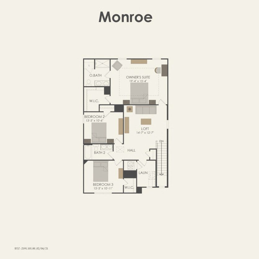 Second Floor 4 br / 3 ba