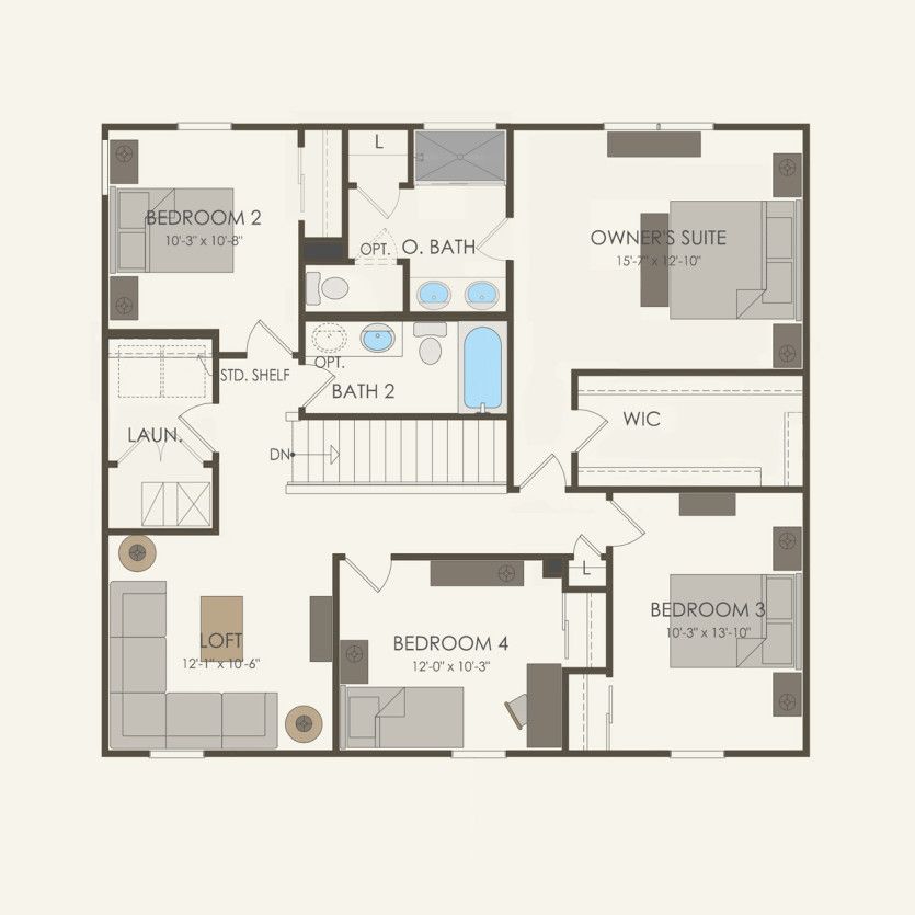 Second Floor 4 br / 2.5 ba