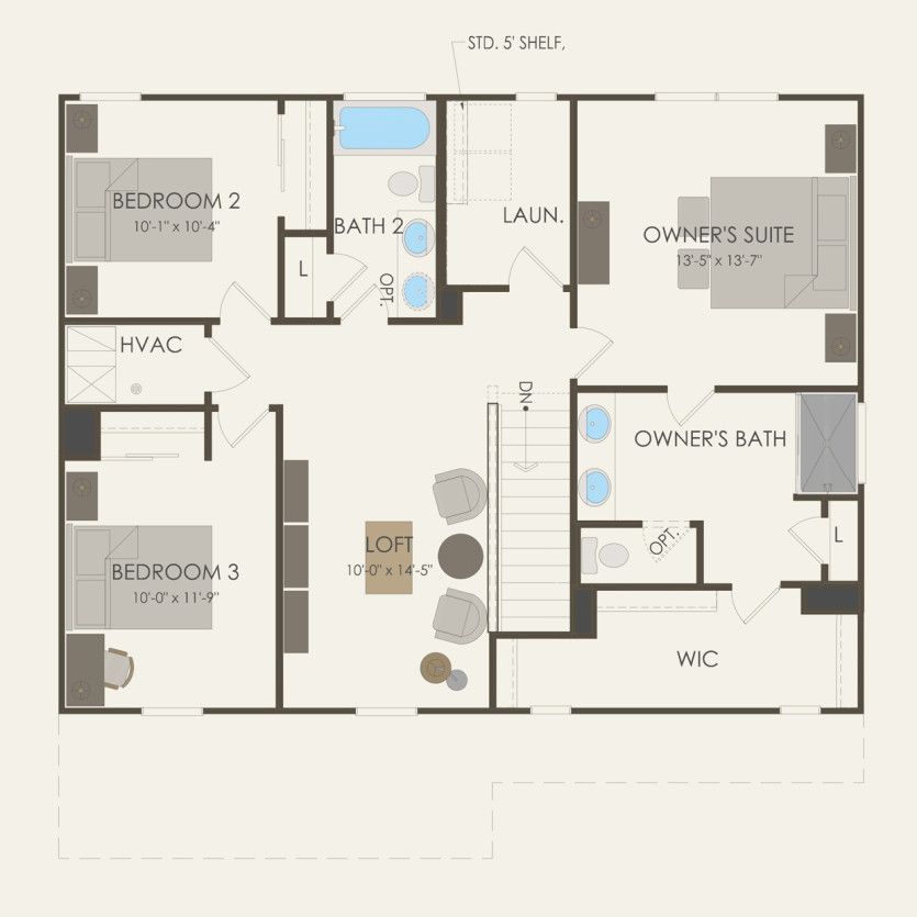 Second Floor 3 br / 2.5 ba