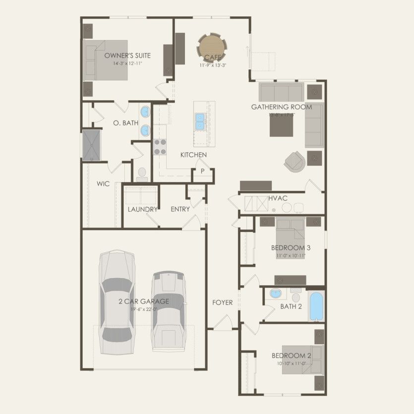First Floor 3 br / 2 ba