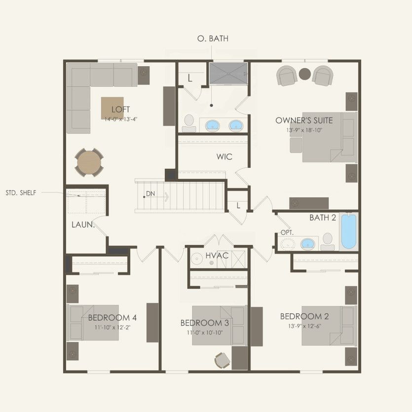 Second Floor 4 br / 2.5 ba