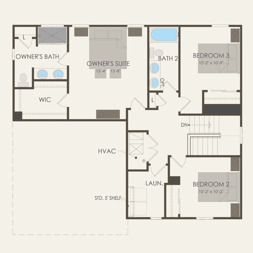 Second Floor 3 br / 2.5 ba