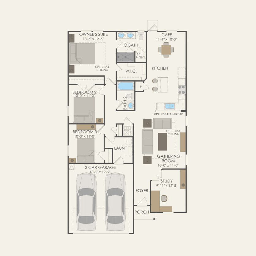 First Floor 3 br / 2 ba