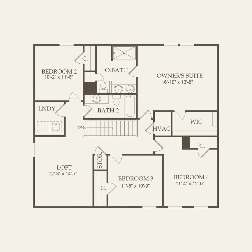 Second Floor 4 br / 2.5 ba