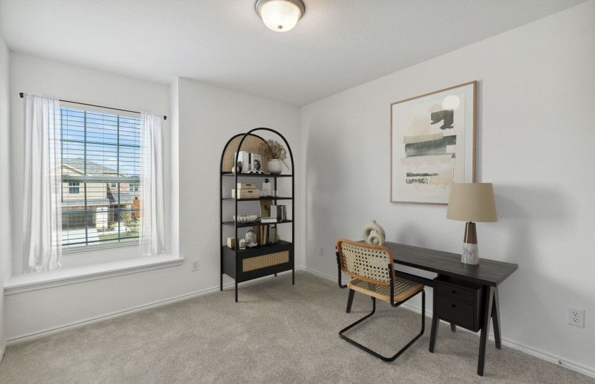 Secondary bedroom, shown as office