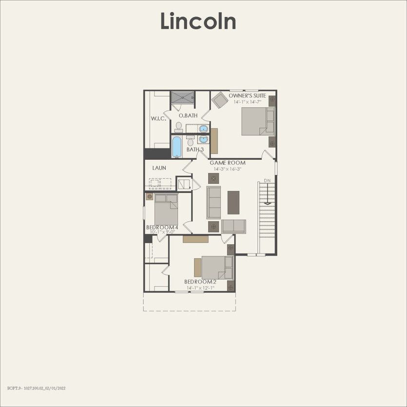 Second Floor 4 br / 3 ba