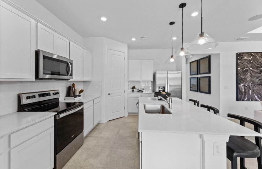 Kitchen with designer finishes