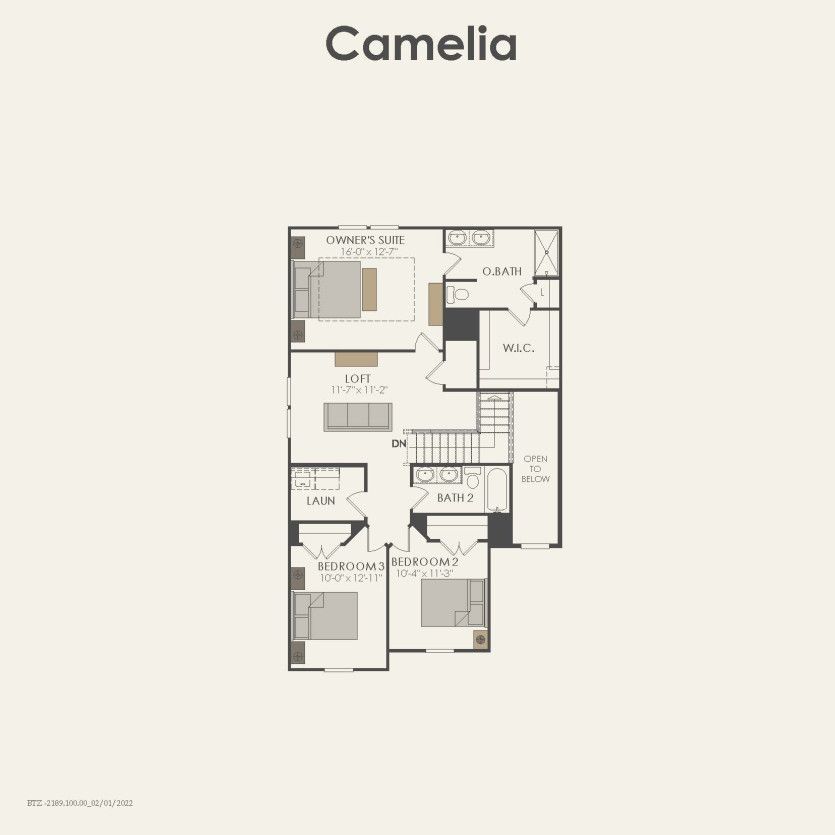 Second Floor 3 br / 2 ba