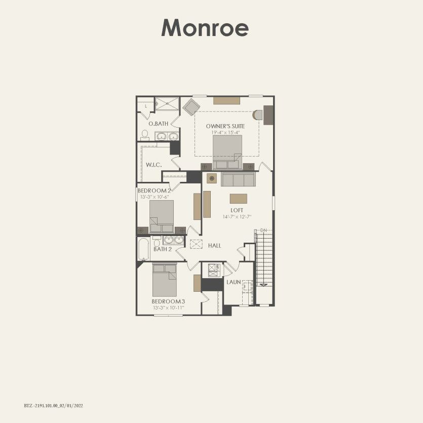 Second Floor 4 br / 3 ba