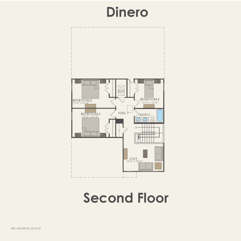 Second Floor 4 br / 2.5 ba