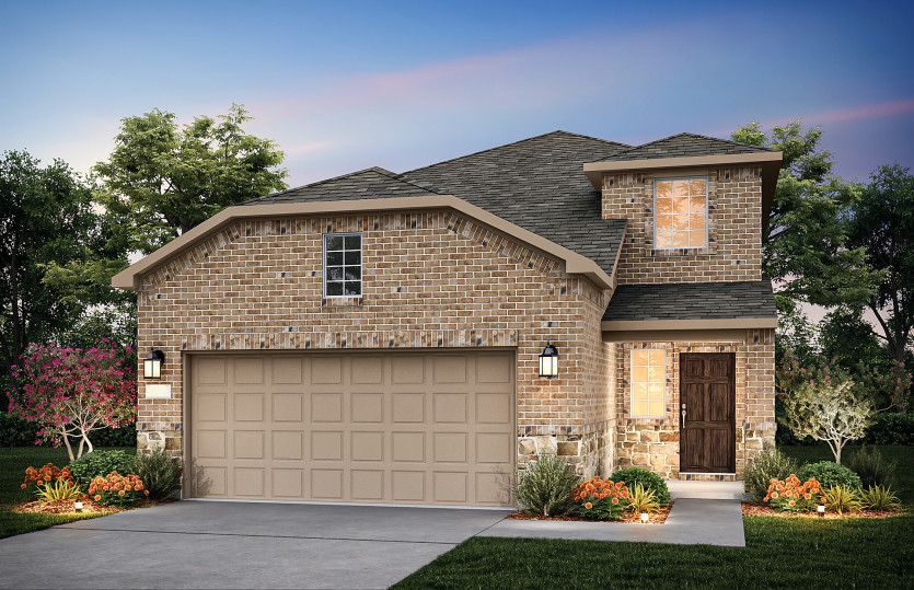 The Fentress, a 2-story new construction home showing Home Exterior LS201 * model representation