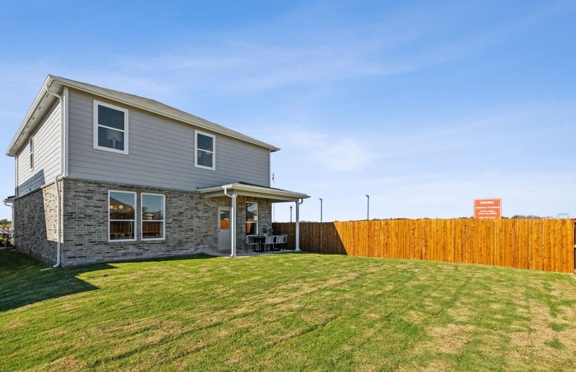 Spacious, fenced-in backyard*model representation