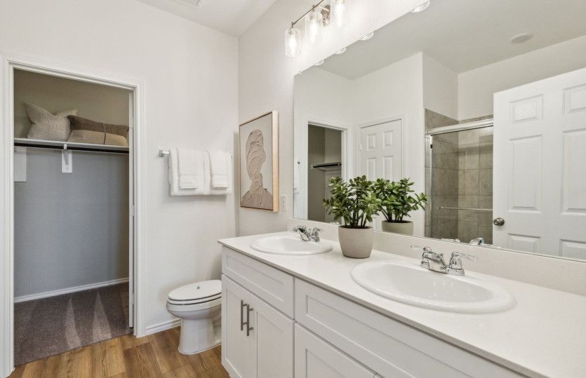Owner's bath with double vanity*model representation