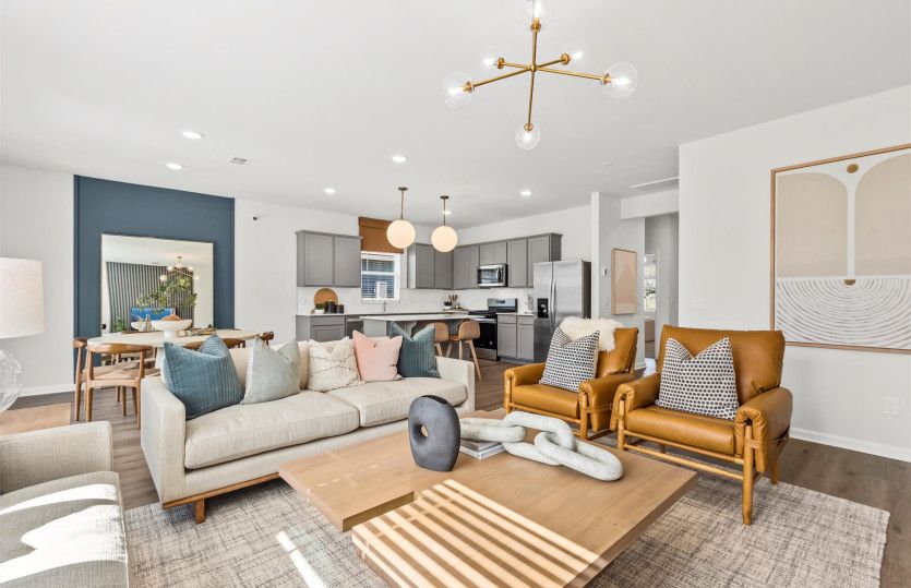 The gathering room is designed for connection and relaxation, making this community the ideal place