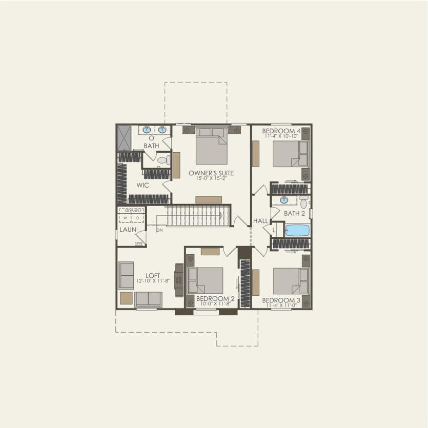 Second Floor 4 br / 2.5 ba