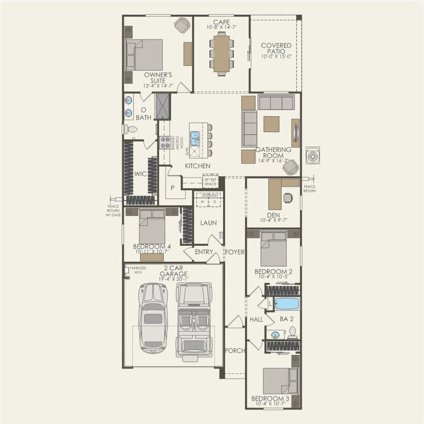 First Floor 4 br / 2 ba