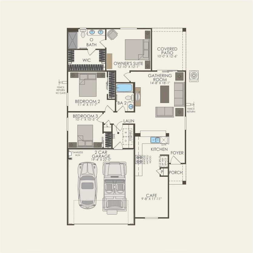 First Floor 3 br / 2 ba