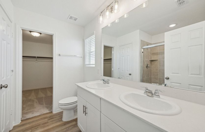 Owner's bath with double vanity*model representation