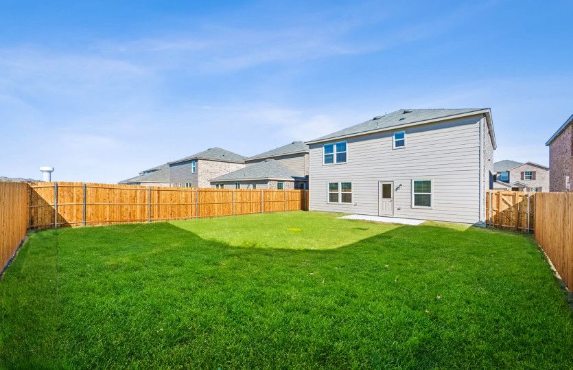Spacious, fenced-in backyard*model representation