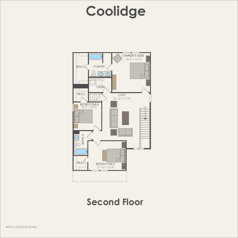 Second Floor 4 br / 3 ba
