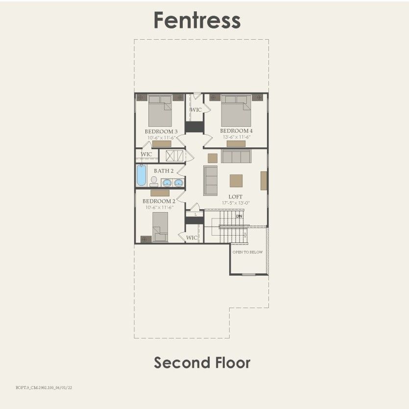 Second Floor 4 br / 2 ba