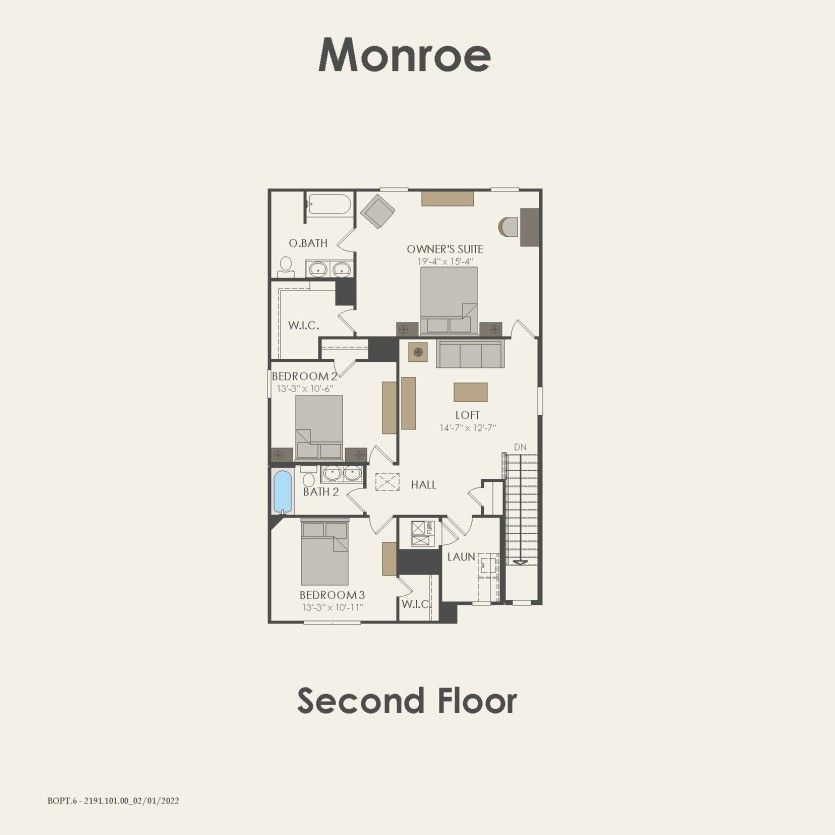 Second Floor 3 br / 3 ba