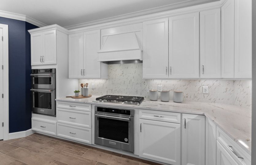 Spacious kitchen with stainless steel appliances