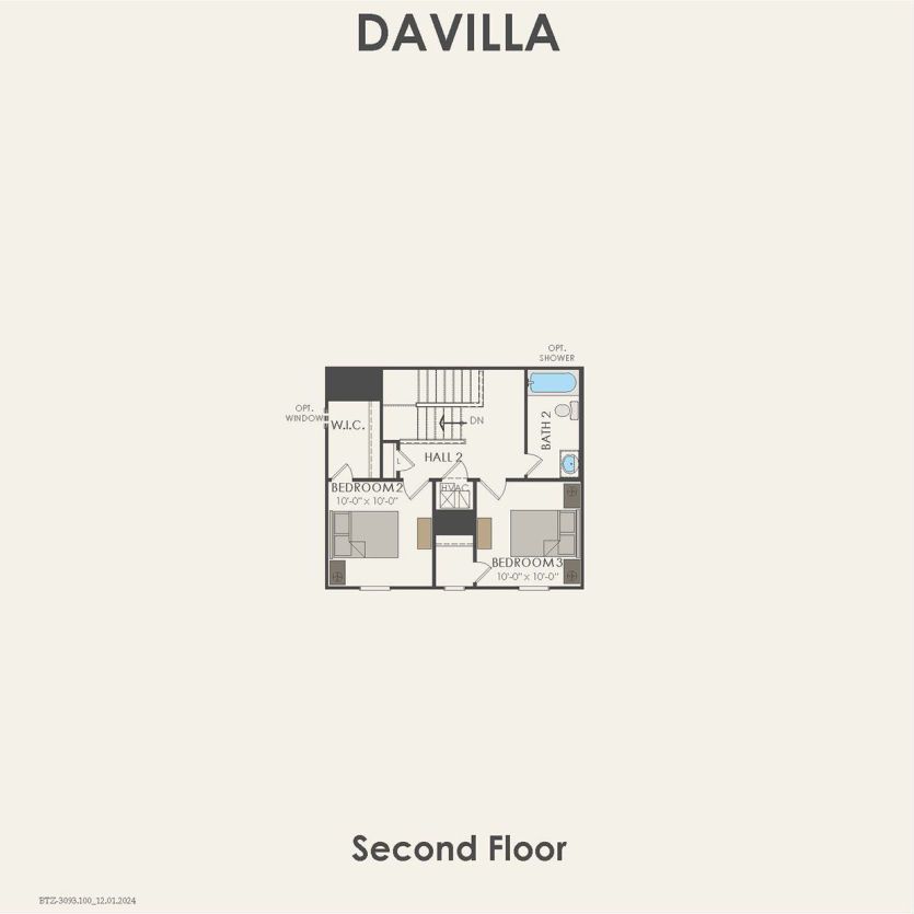 Second Floor 3 br / 2 ba