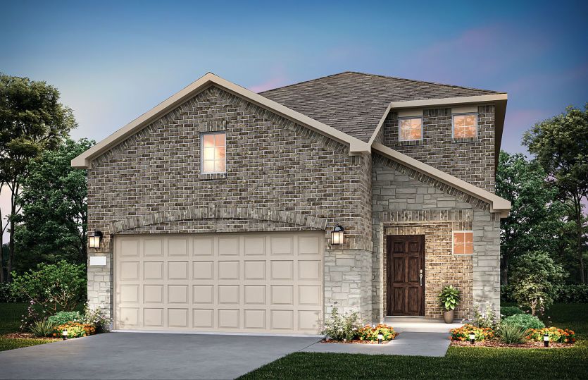 The Monroe, a 2-story new home showing Home Exterior LS203 *model representation