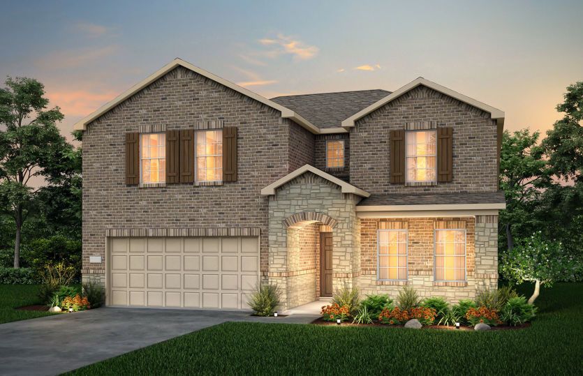 The Stockdale, a two-story home with 2-car garage, shown with Home Exterior LS201