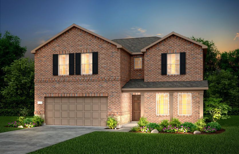 The Stockdale, a two-story home with 2-car garage, shown with Home Exterior LS207