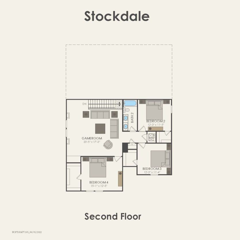 Second Floor 4 br / 2.5 ba