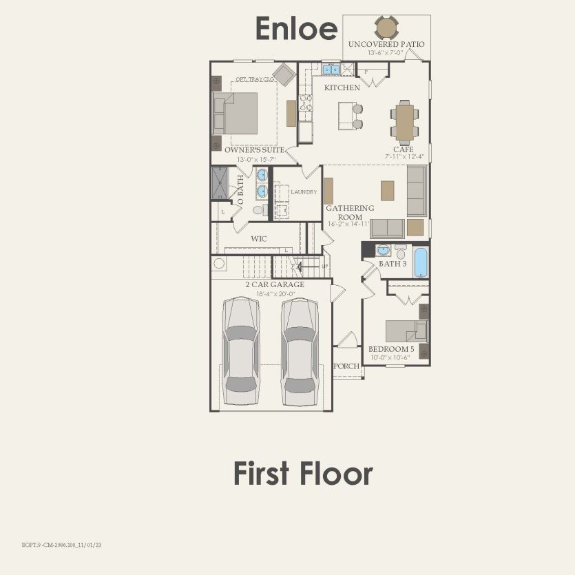 First Floor 5 br / 3 ba
