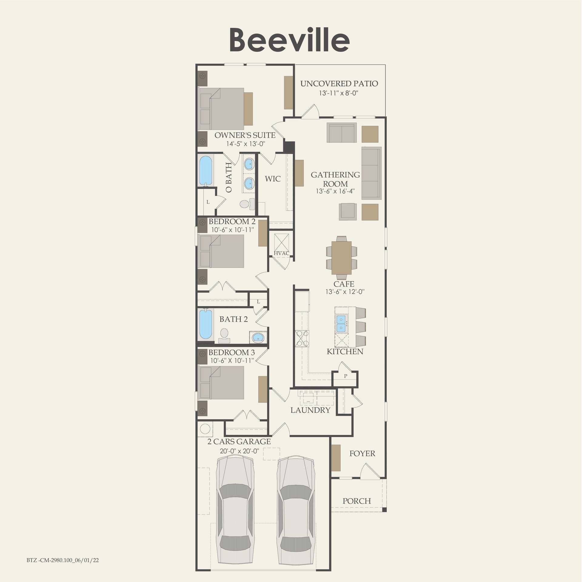 First Floor 3 br / 2 ba