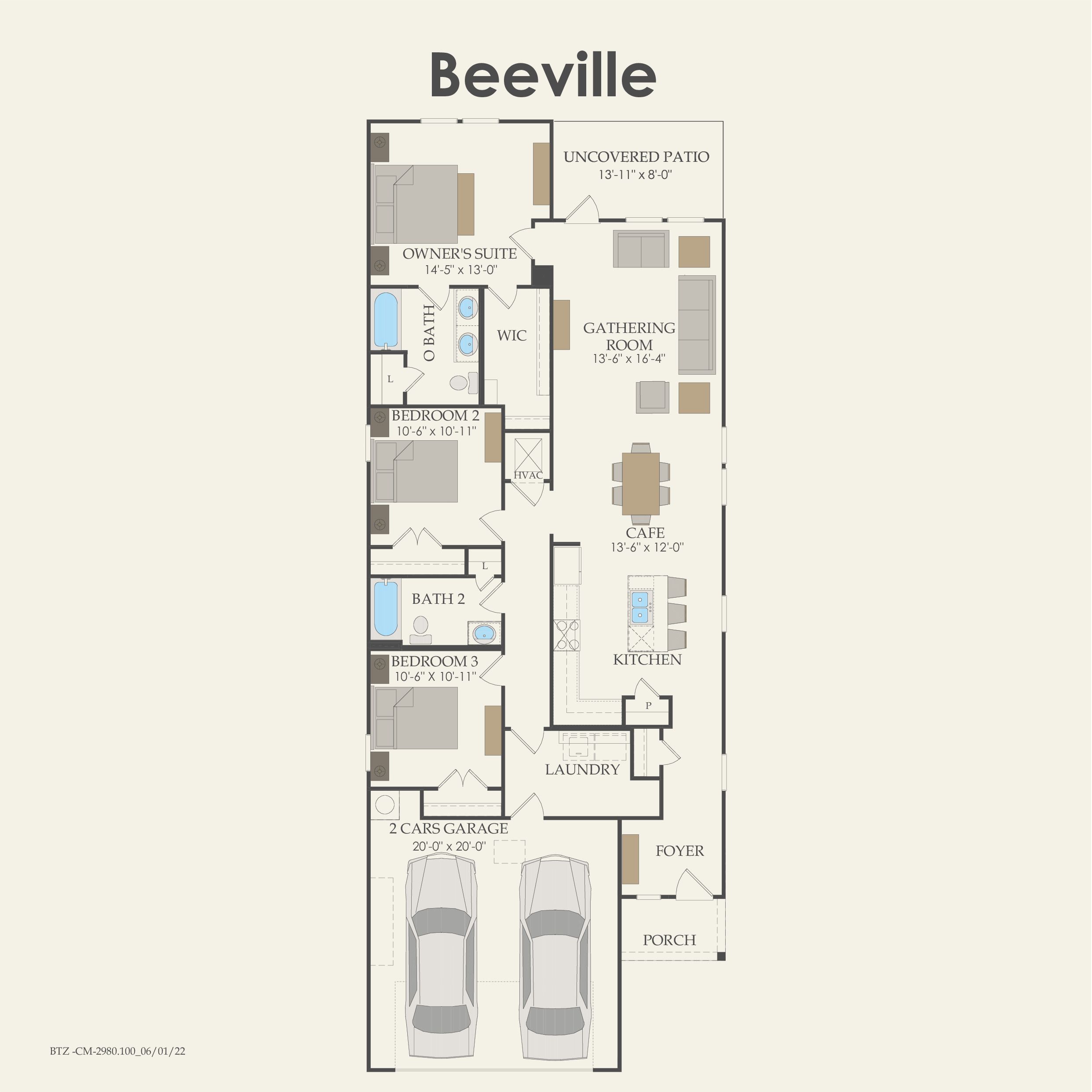 First Floor 3 br / 2 ba