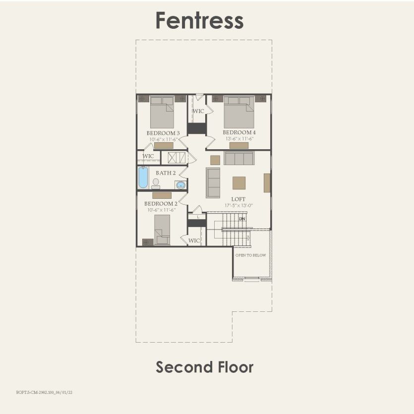 Second Floor 4 br / 2.5 ba