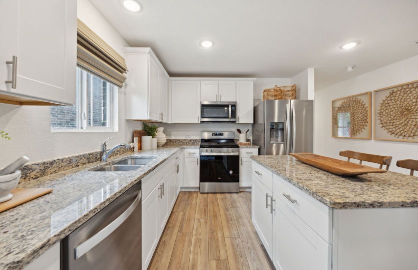 Abundant cabinet space in kitchen