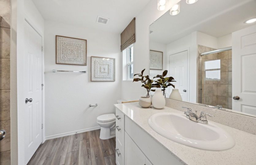 Owner's bath with double vanity