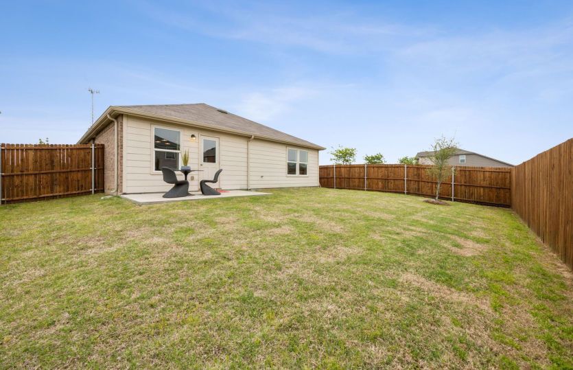 Spacious, fenced-in backyard