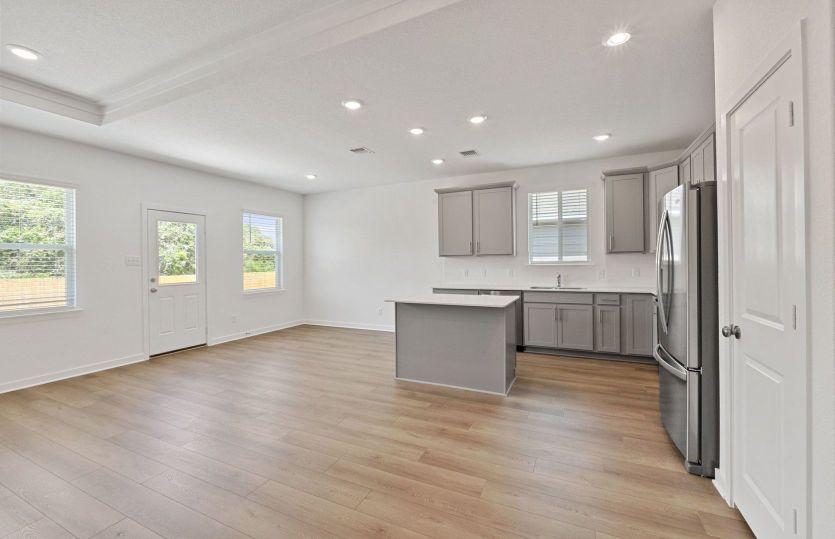 Kitchen Open to Dining and Gathering