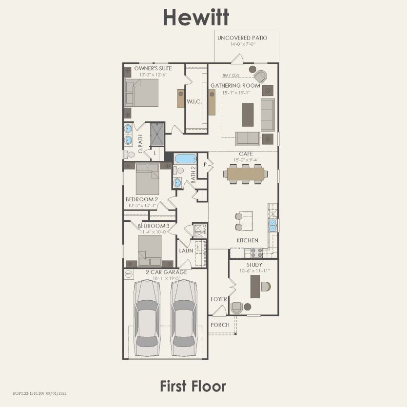 First Floor 3 br / 2 ba