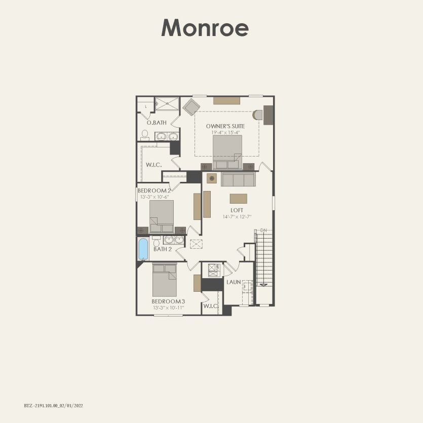 Second Floor 4 br / 3 ba