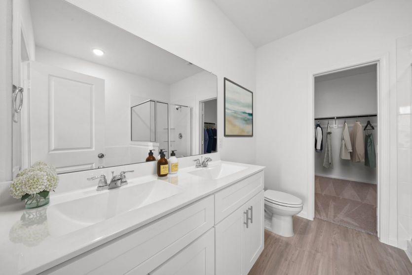 Virtually Staged Owner's Bathroom
