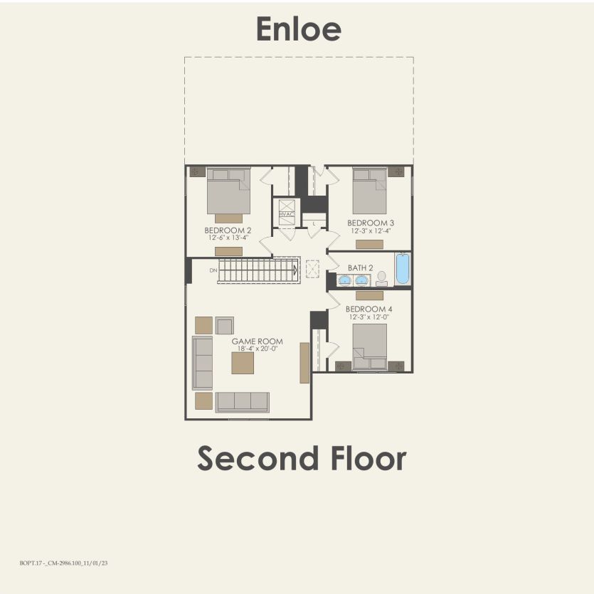 Second Floor 5 br / 3 ba
