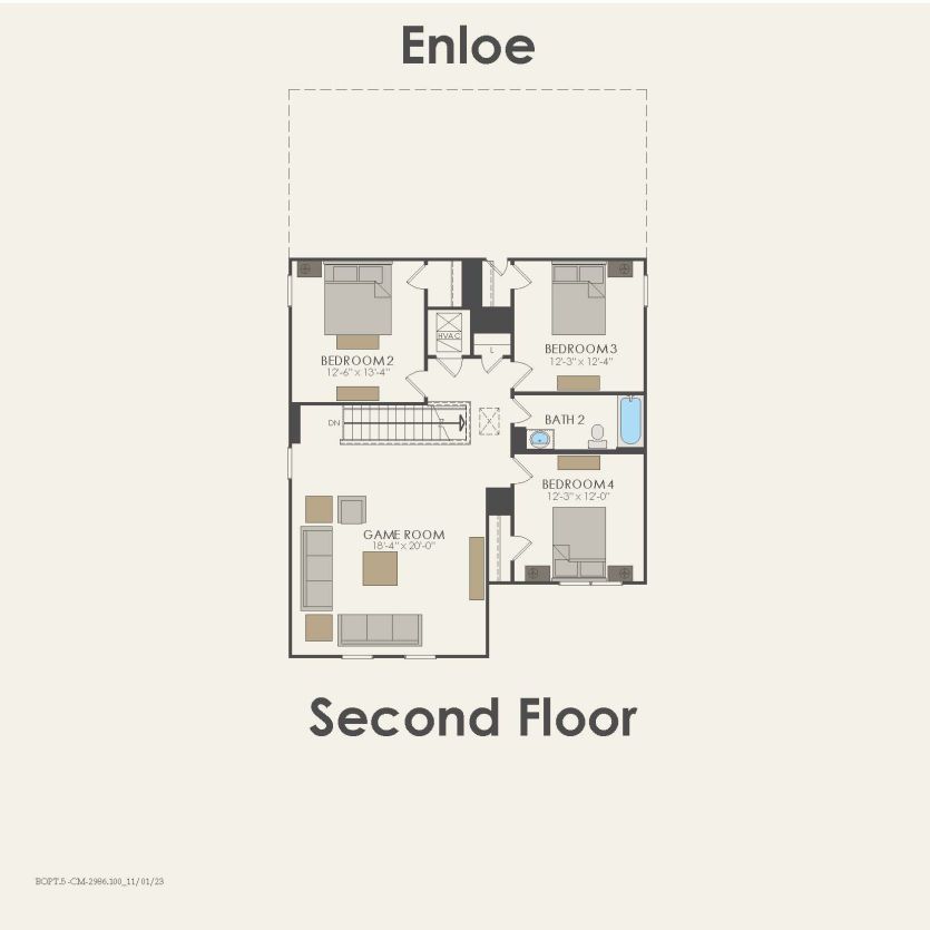 Second Floor 4 br / 2.5 ba