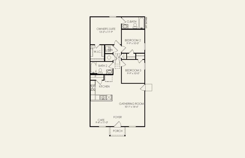 First Floor 3 br / 2 ba