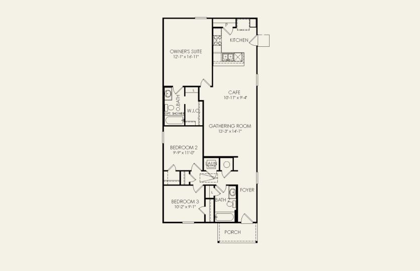 First Floor 3 br / 2 ba