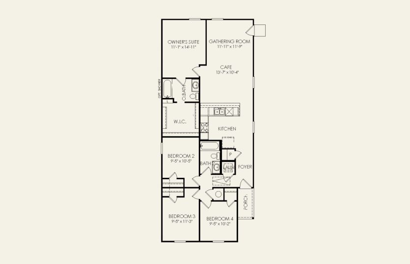 First Floor 4 br / 2 ba